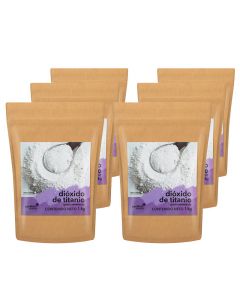 Dióxido de titanio 6 bolsas de 1 kg