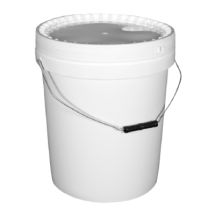 Cubeta blanca con tapa lisa 4 litros grado alimenticio