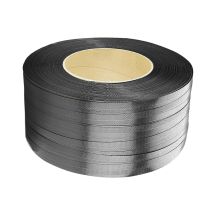 Fleje de polipropileno en rollo, 1/2 pulgada, manual,  color negro 5 kg  900 metros - moleteado (trenzado)