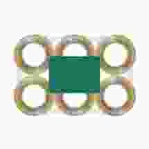 Cinta transparente para máquina encintadora (NO USO MANUAL) adhesivo acrílico 48mm ancho x 910 m de largo - 6 piezas 