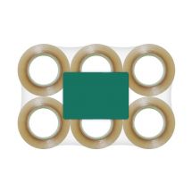 Cinta transparente para máquina encintadora (NO USO MANUAL) adhesivo acrílico 48mm ancho x 910 m de largo - 6 piezas