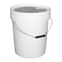 Cubeta blanca con tapa lisa 4 litros grado alimenticio